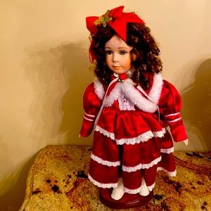 Angelic musical antique doll